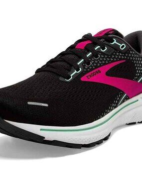 Clean Brooks Ghost 14 Womens Road-Running Shoes - Black/Pink/Yucca Size 8.5